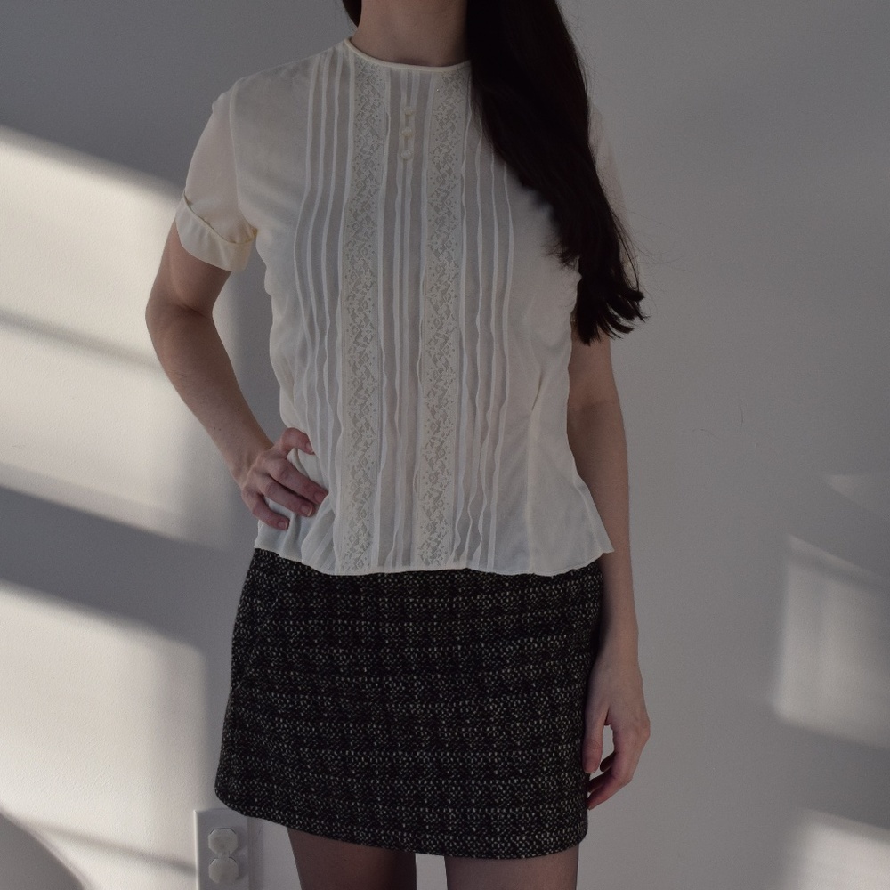 Vintage 1950's Blouse (off white)